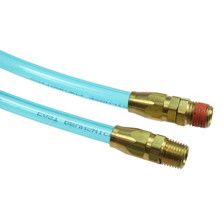 Coilhose Pneumatics Flexcoil 1/4" ID x 10 ' 1/4" MPT Swivel x Rigid Transparent Blue PR14-10A-T